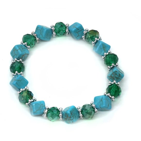 Turquoise and green bracelet .OS - Picture 2 of 2